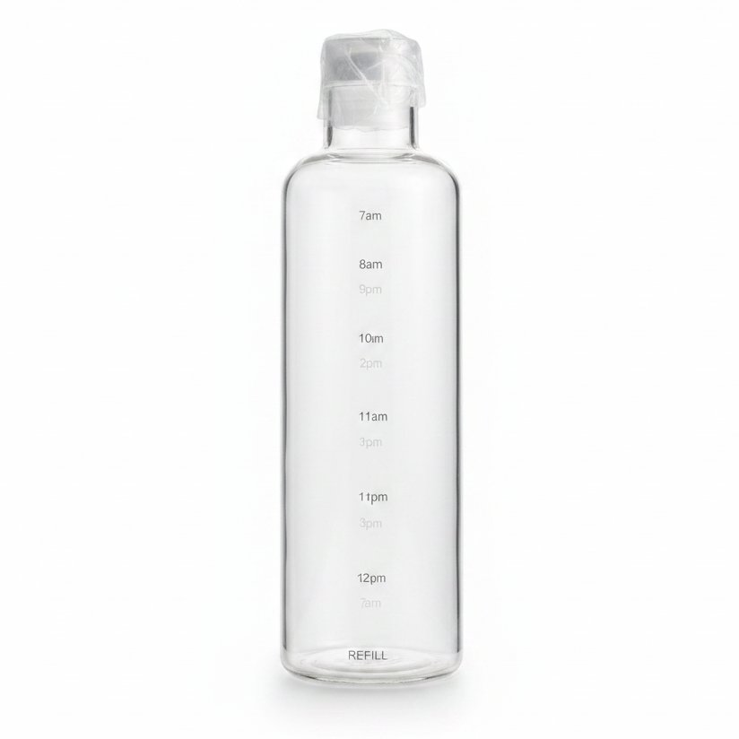 Dayani Super Product GLASS BOTTLE TIME MUG