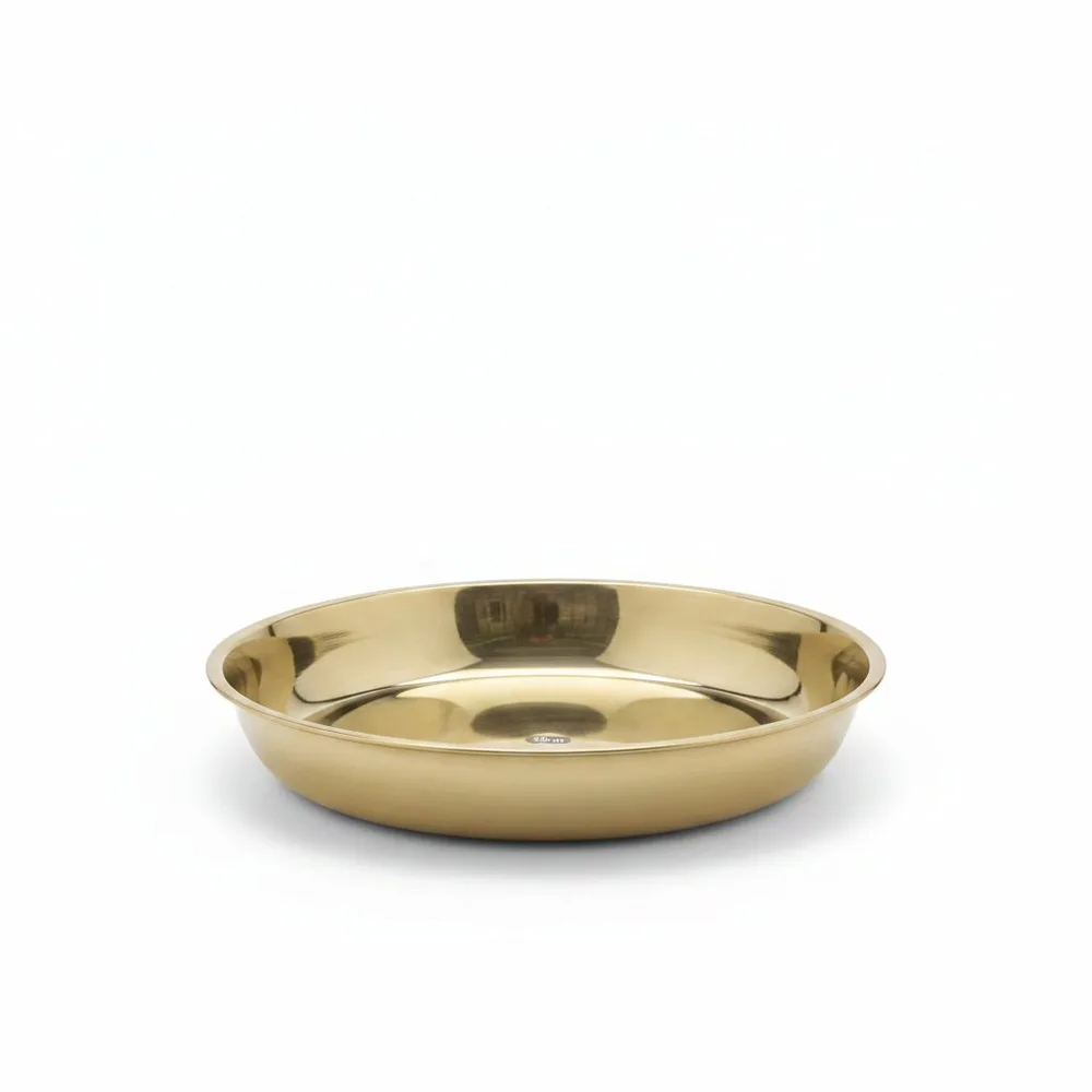SILVER TRAY GOLD 30CM