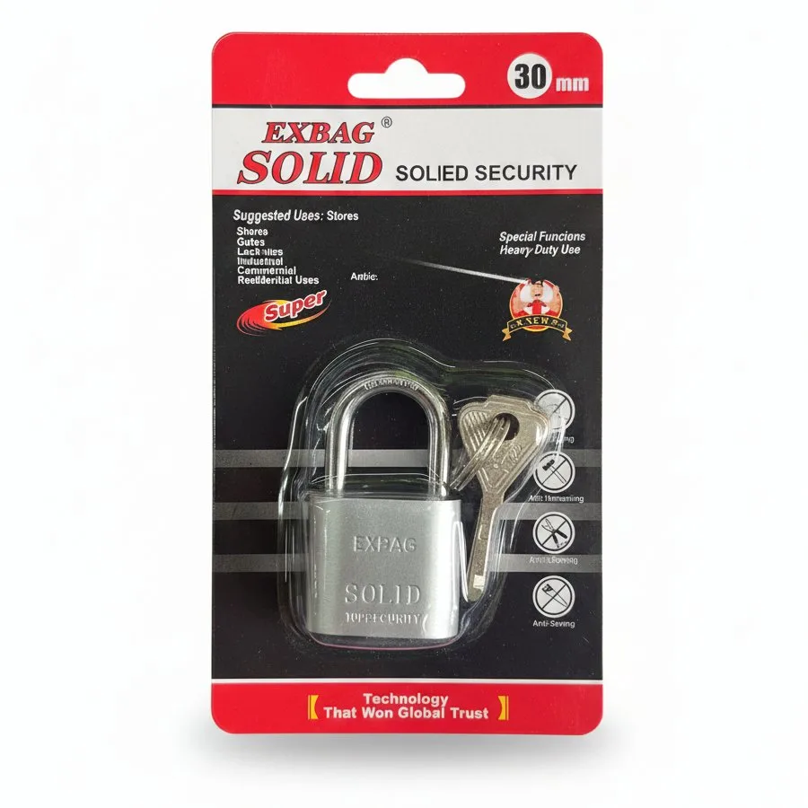 PADLOCK SOLID 30MM