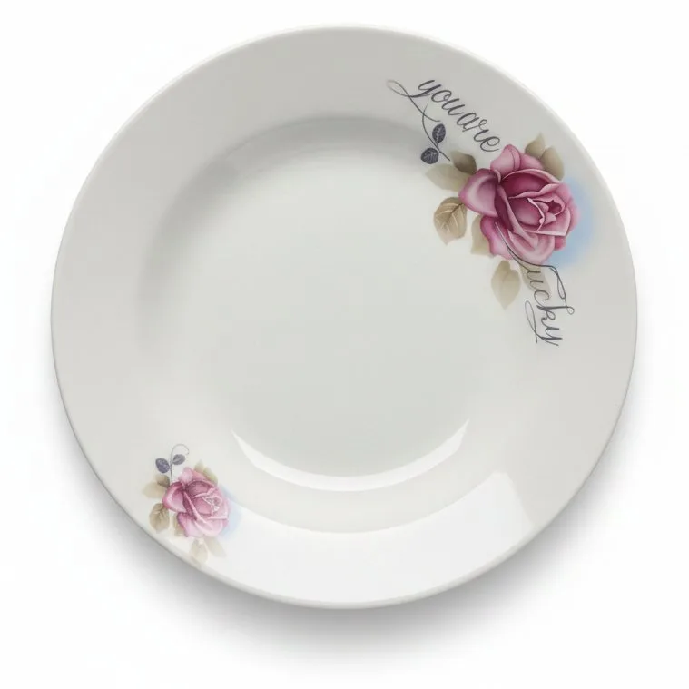 SOUP PLATE ROSE 08