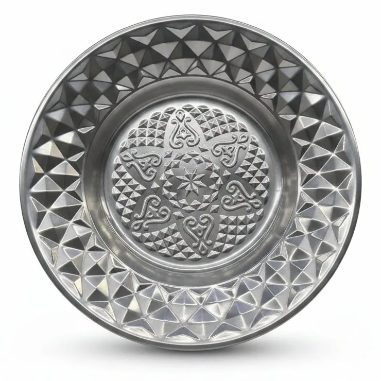 SILVER KABALI TRAY 35CM