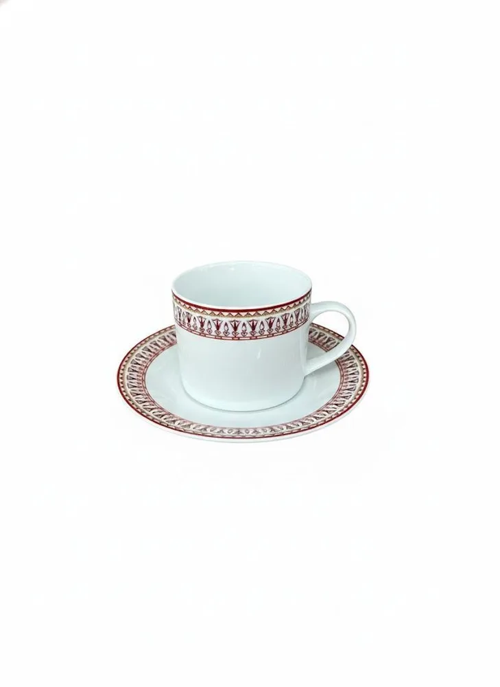 TEA CUP SET ROSE BAND 12P