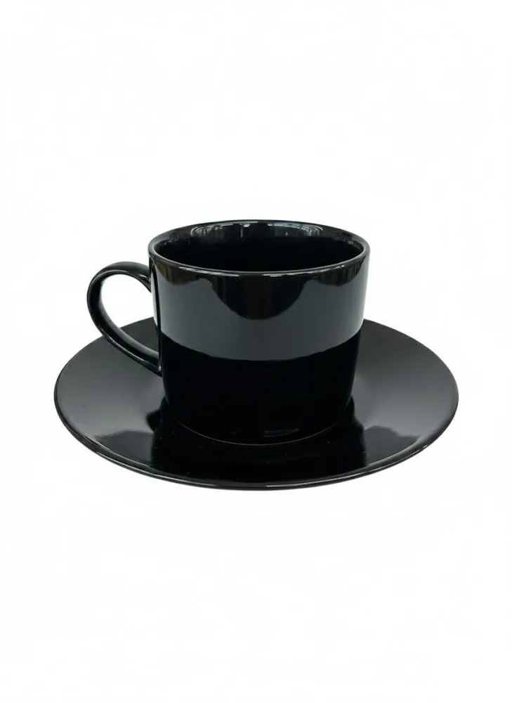 TEA CUP SET SHINE BLACK 12P