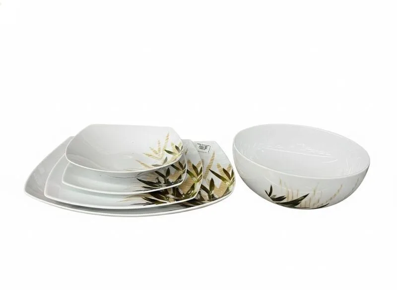 DINNER SET BAMBOO LEAF 21P