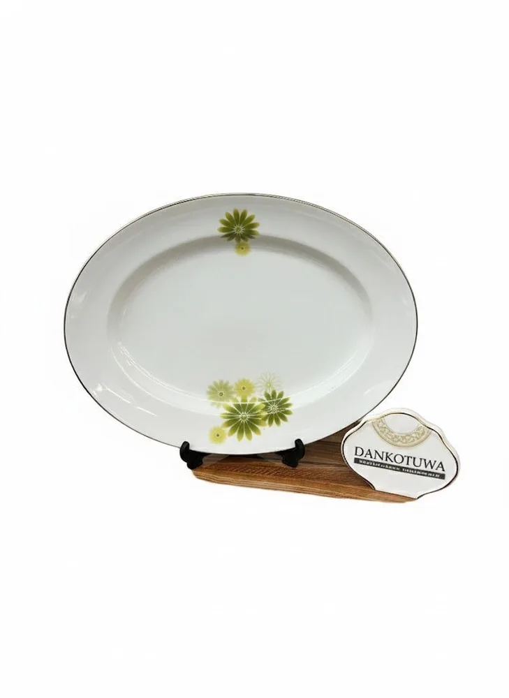 GREEN FLOWER PLATTER