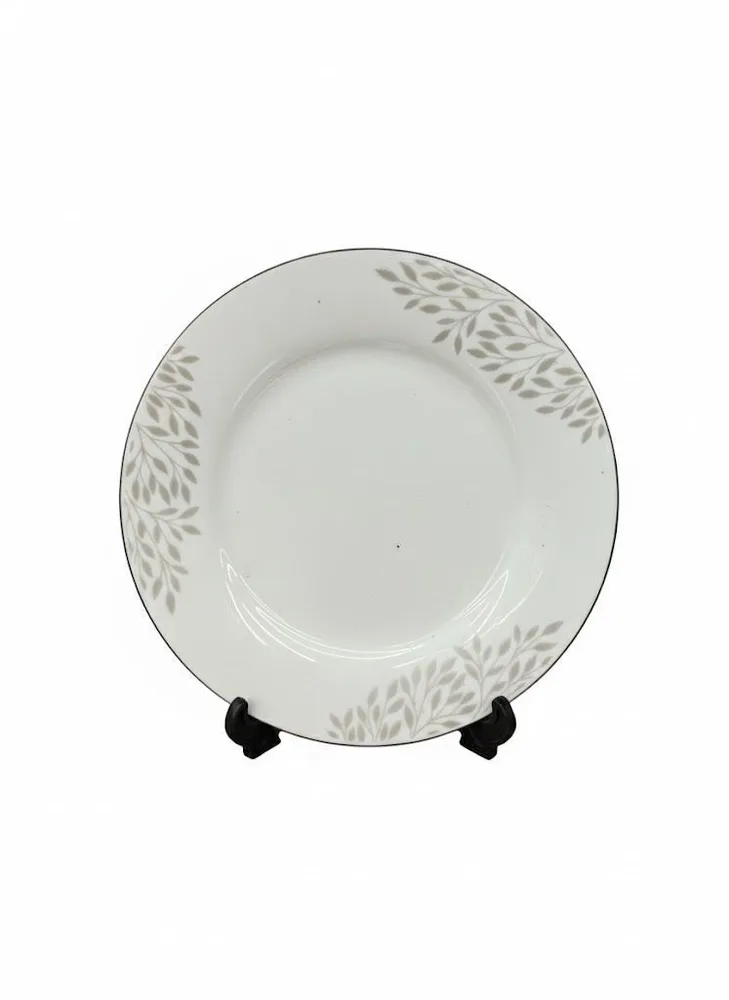 SALAD PLATE SILVER LINE LEAF
