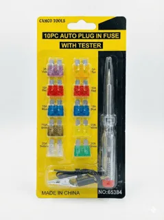 10PCS AUTO PLUGIN FUSE WITH TESTER