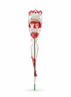 VALENTINE STICK BEAR WHITE