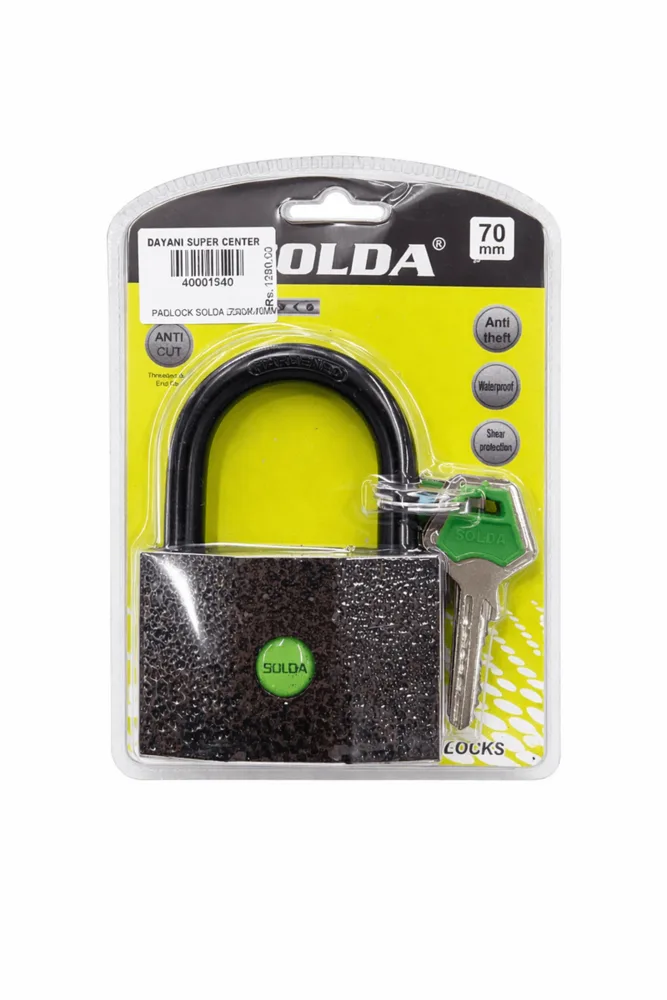 PADLOCK SOLDA BLACK 70MM