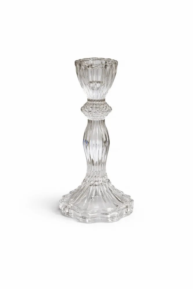 GLASS CANDLE STAND 3683